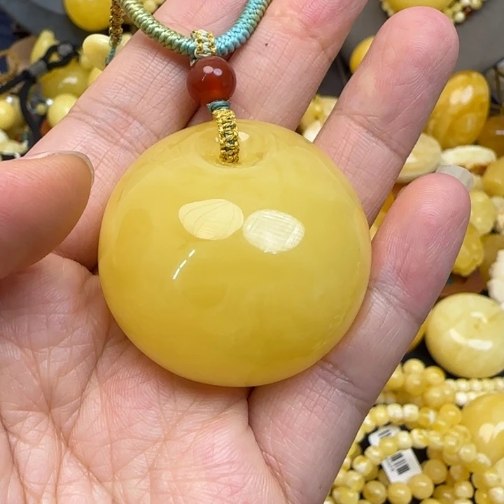 水****蜜蜡颈饰未镶嵌天然蜜蜡