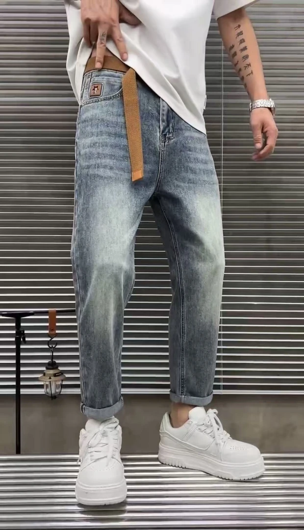 8780男士夏款新款爆款高品质上腰牛仔裤裤子直筒