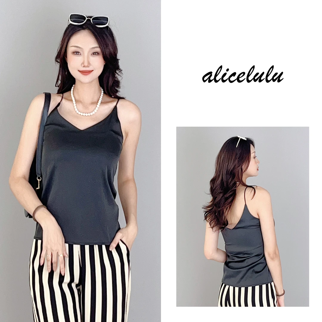 1 ALICE “优雅音符”背心 清爽百搭 光泽柔滑 S2138503K