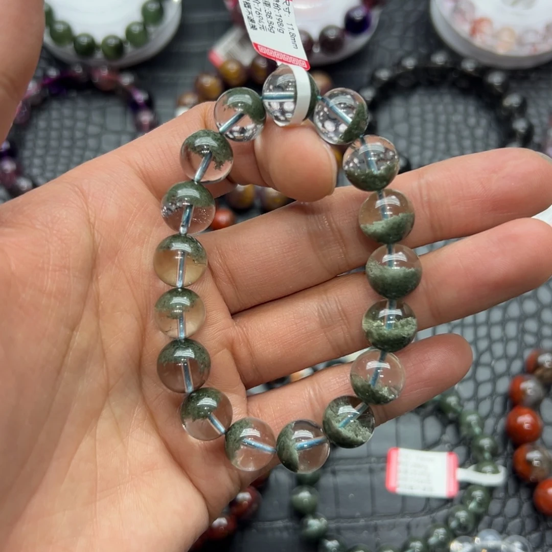 水晶手链未镶嵌好看