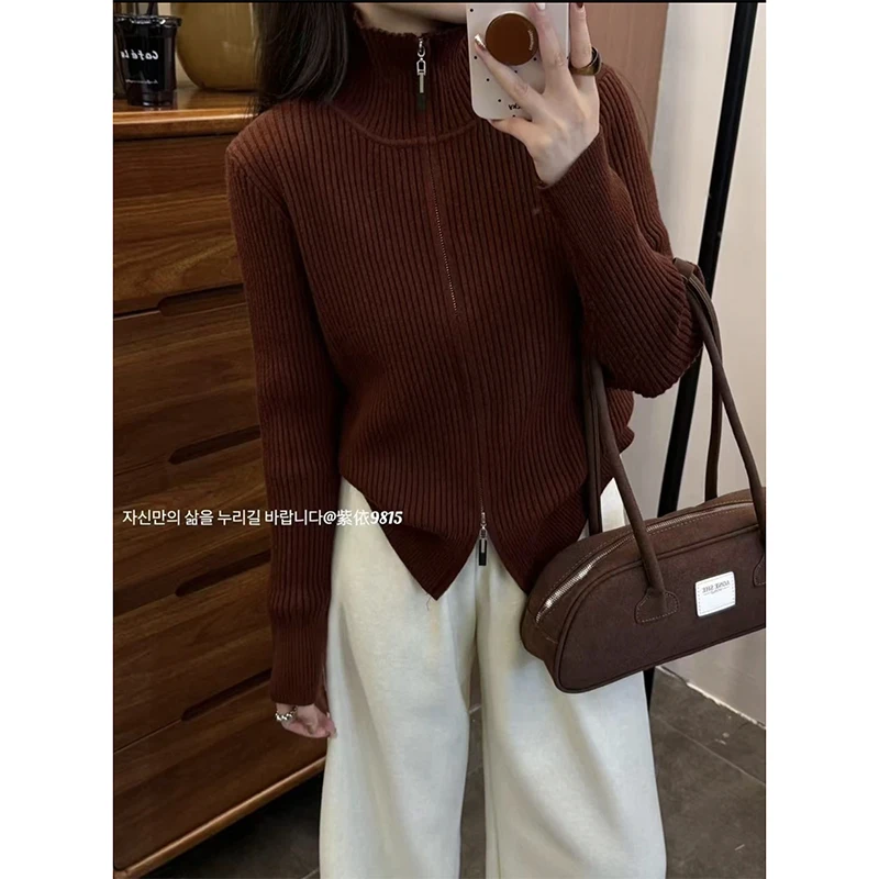 【深冬灰】开衫外套3607超柔软高品质中领针织毛衣