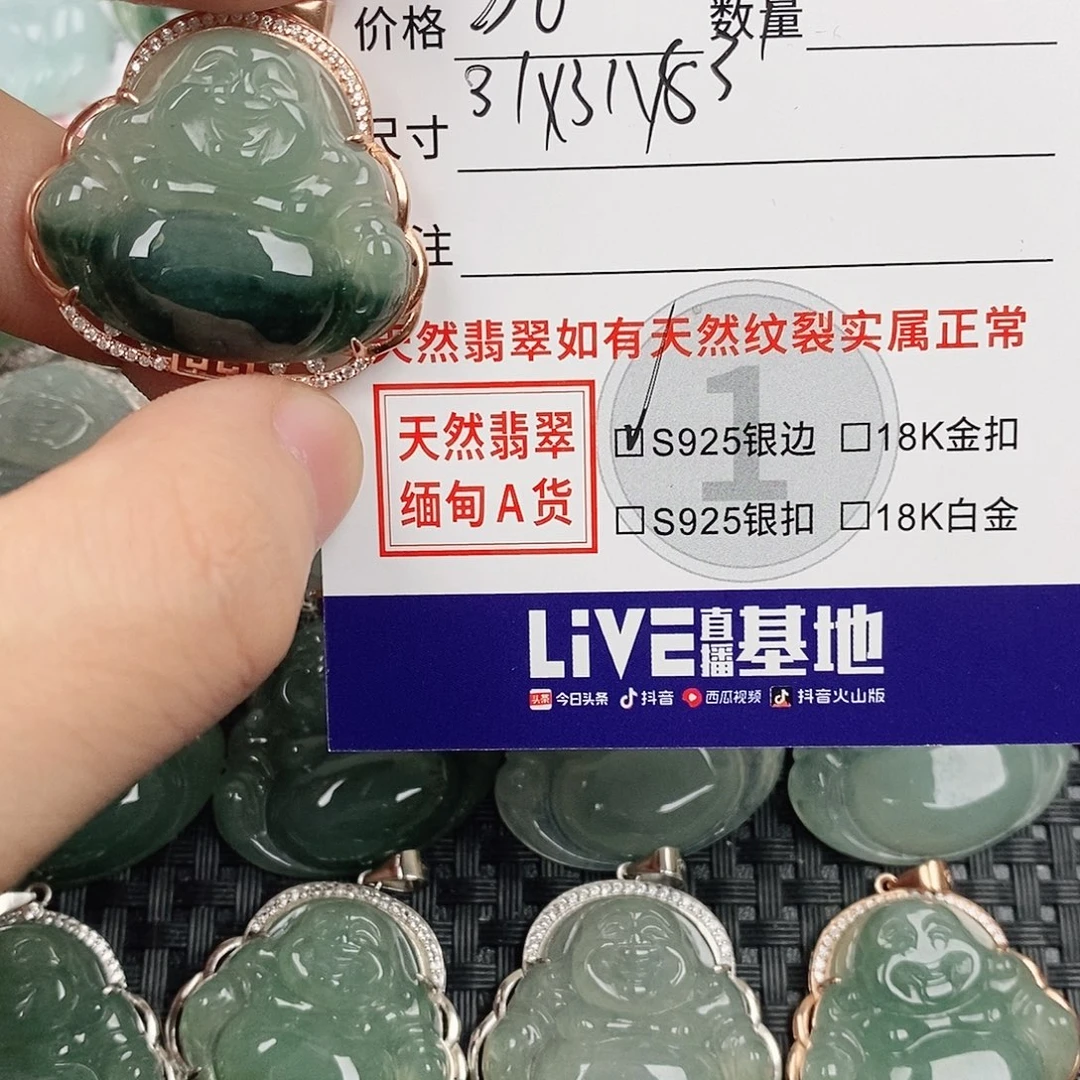 翡翠银S925镶嵌颈饰