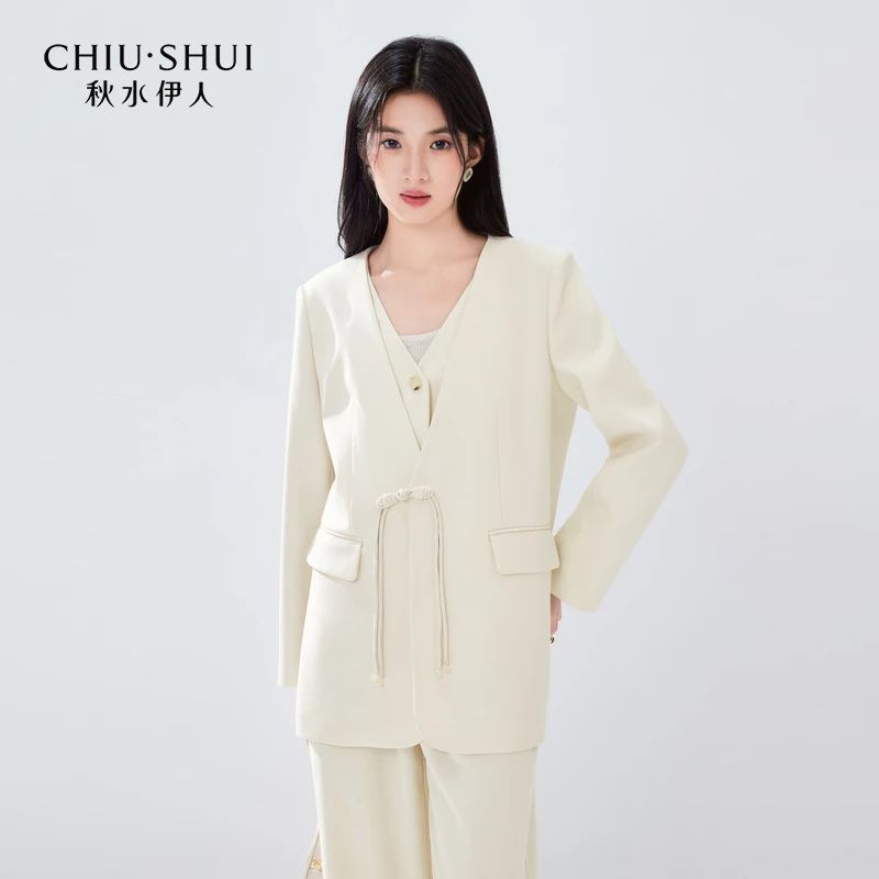 【丽公主】秋水伊人套装款外套马甲西装上衣两件套624307C010120