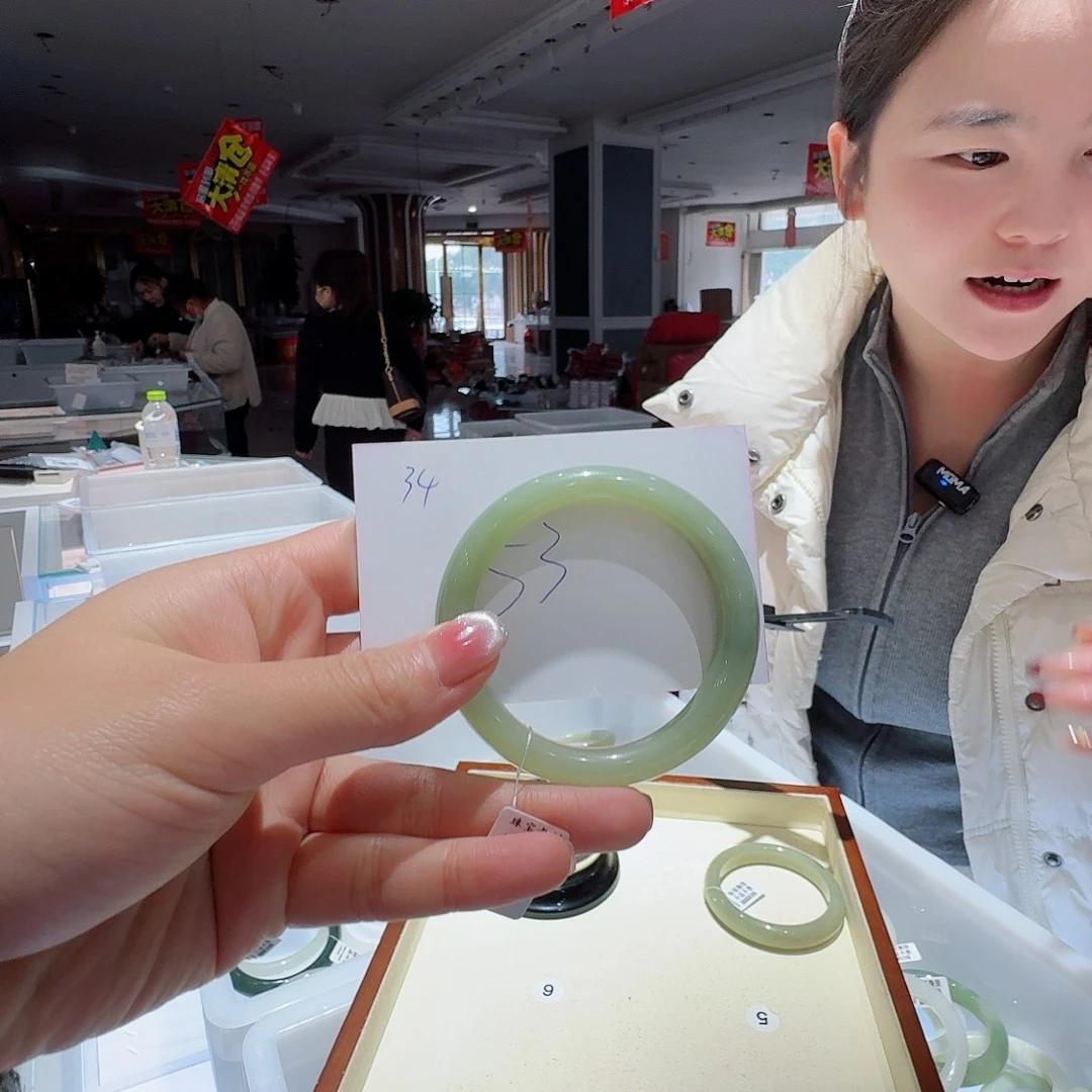 和田玉未镶嵌手镯34