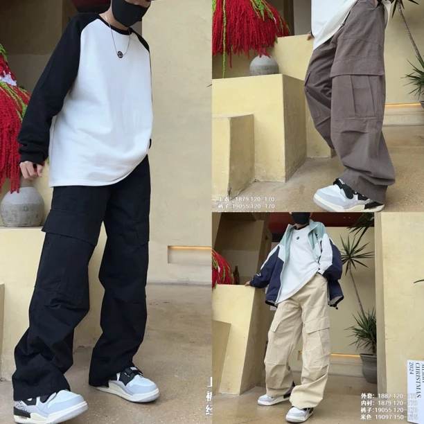 天依角裤子工装裤小孩哥19097开学小孩姐超前时尚萌娃穿搭亲子裤