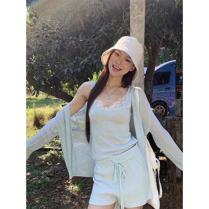 【HRG】 春夏纯色美式甜辣通勤百搭背心针织吊带2024-562#