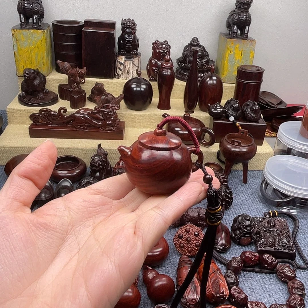 檀香紫檀（小叶紫檀）把把壶