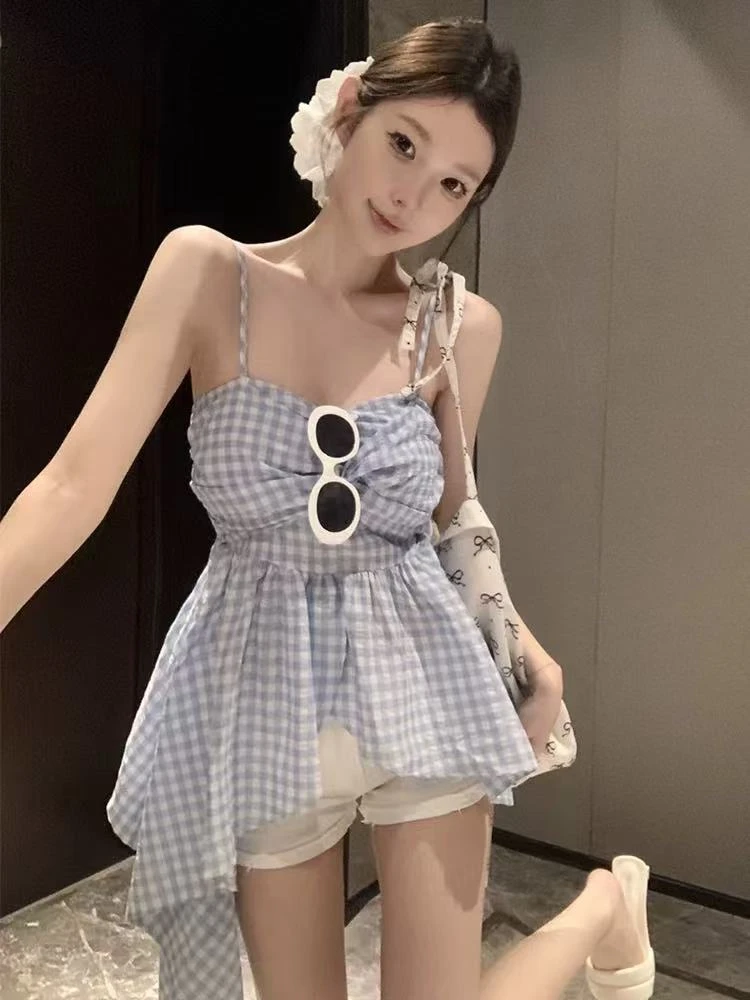 花间里专属2显瘦宽松七分袖中长款蕾丝打底衫褶皱一字领气质上衣