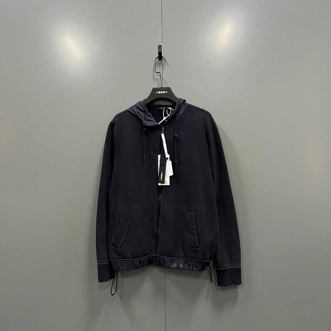 (jp)119 Louis Vuitton LV 藏青色拉链帽衫 XL码/95新