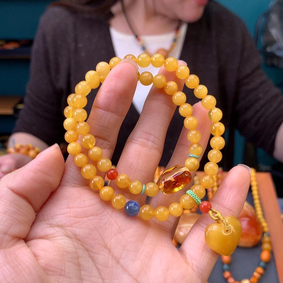 蜜蜡未镶嵌手串天然