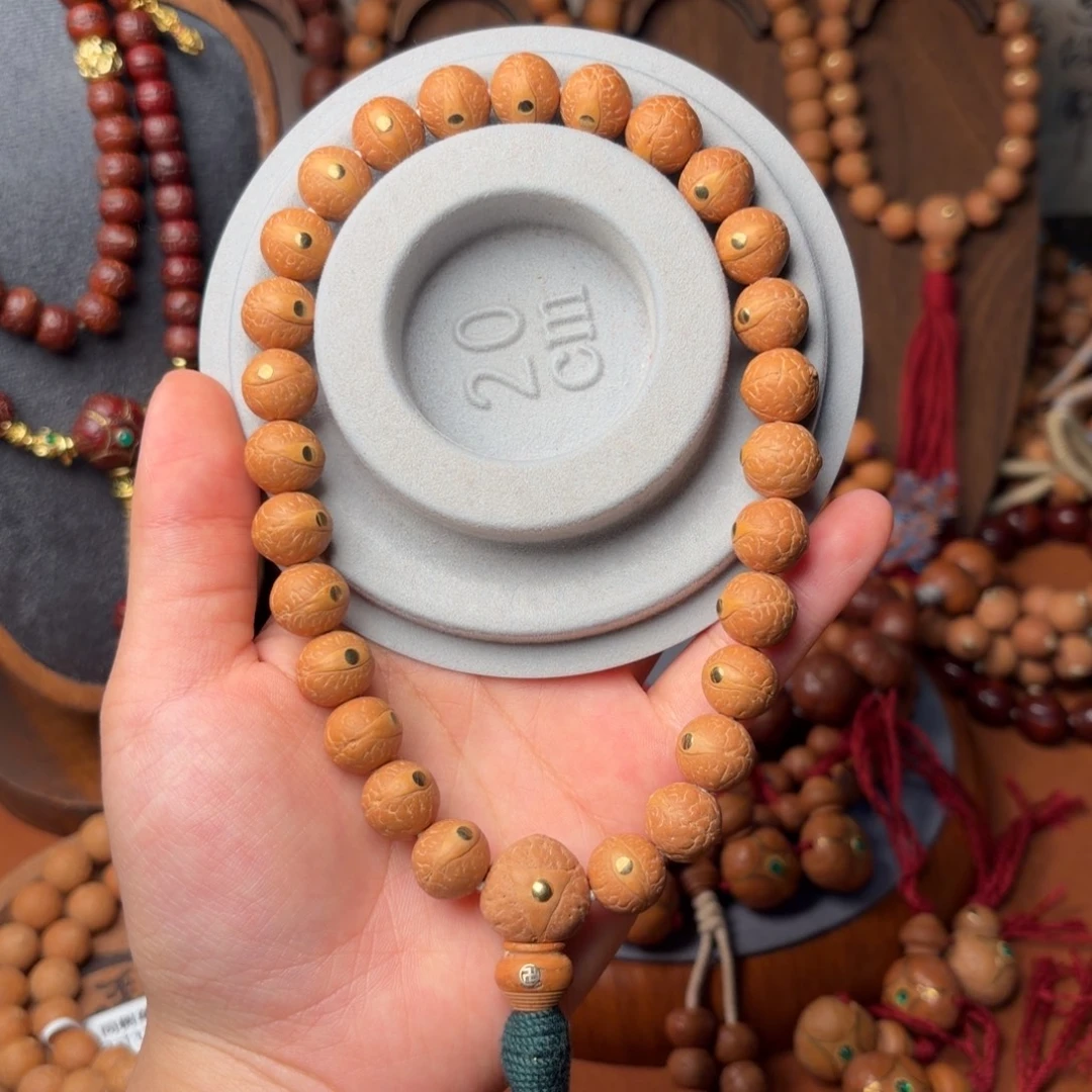 凤眼菩提手串镶嵌铜钉手持12.mm