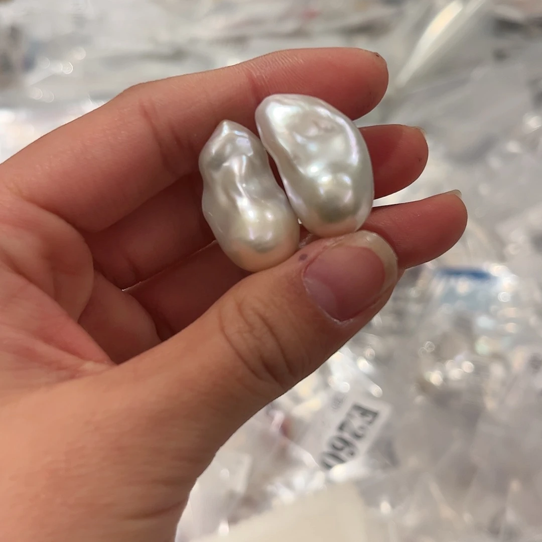 淡水珍珠耳饰银S925镶嵌