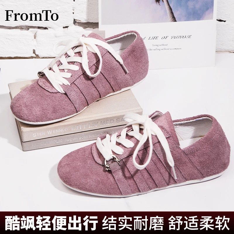 日韩高品质超轻低帮懒人真皮休闲女鞋舒适丑萌平底内增高大码女鞋