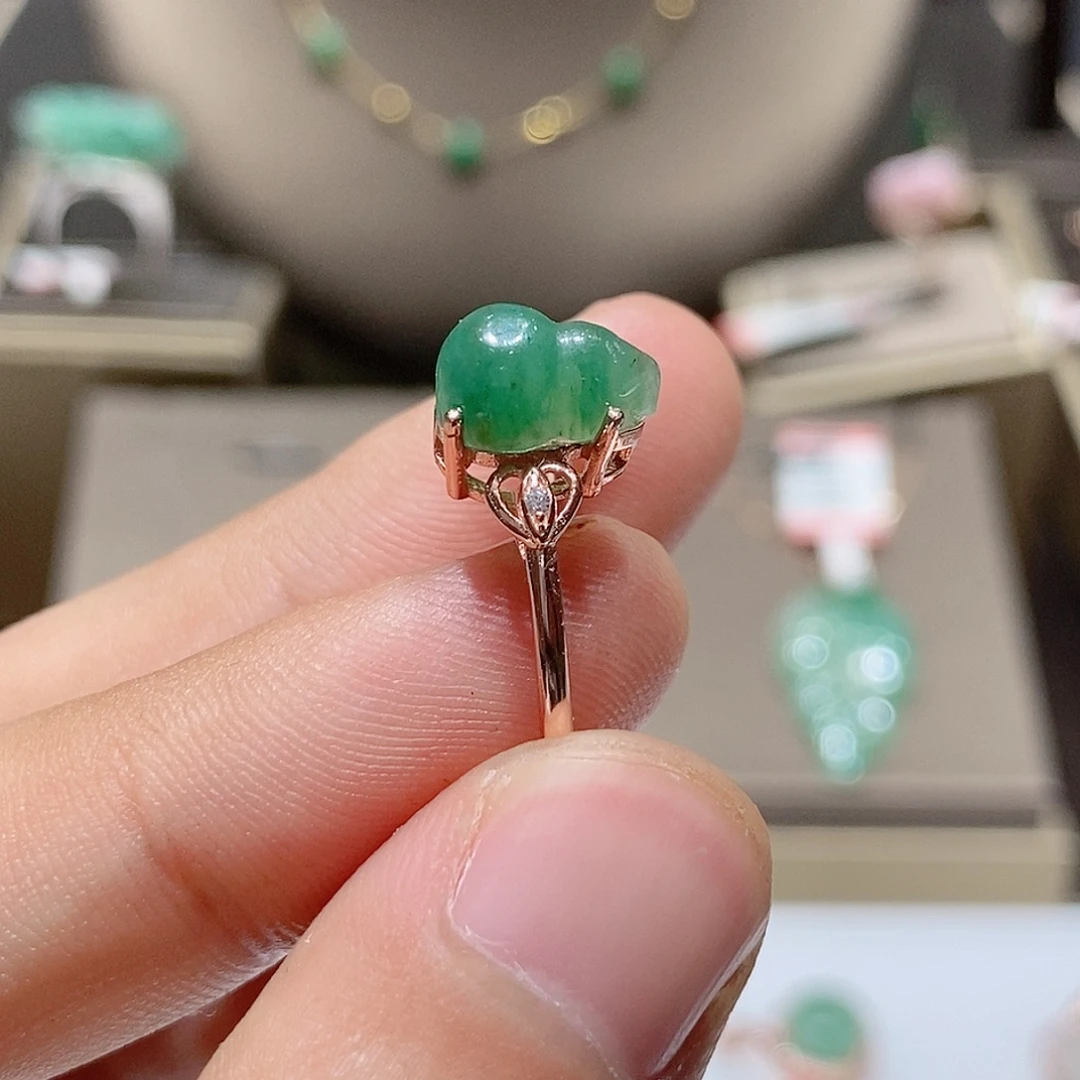 独山玉银S925镶嵌吊坠