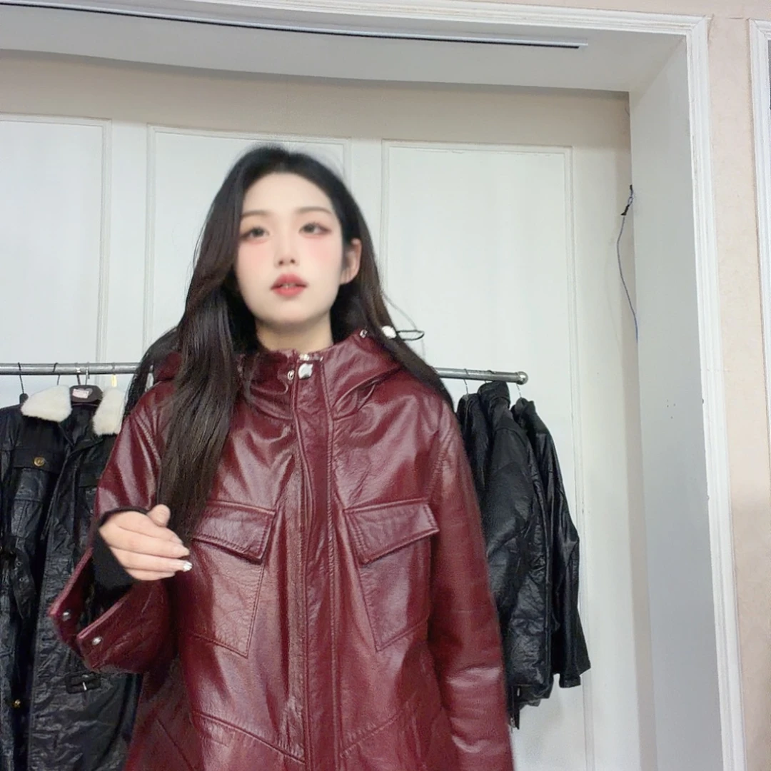 真皮牛皮羽绒服25670