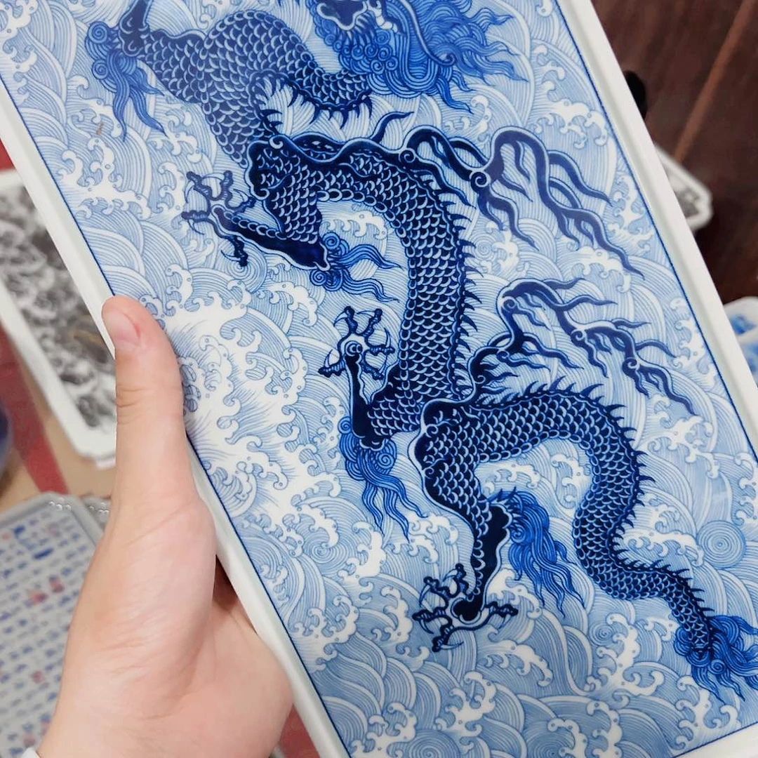 墨***羽瓷片景德镇陶瓷艺术价格