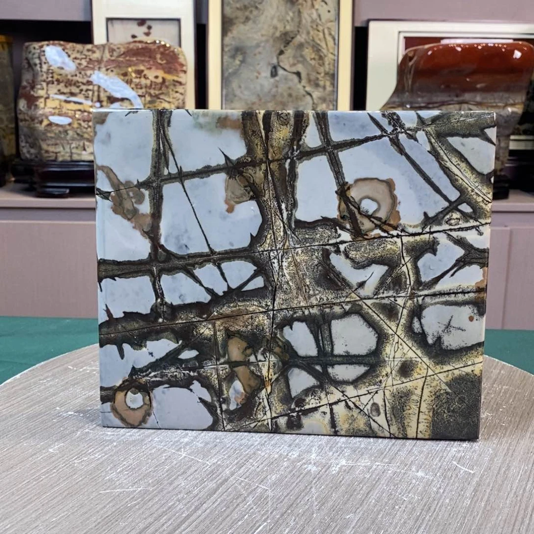 石材广西国画石草花石