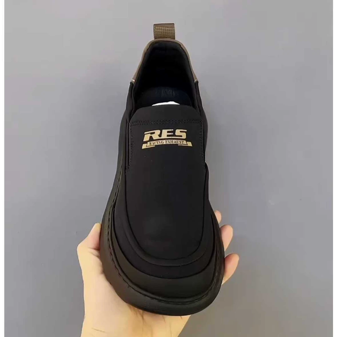 2025早春新款休闲舒适圆头时尚百搭广州有单有棉科技布男鞋