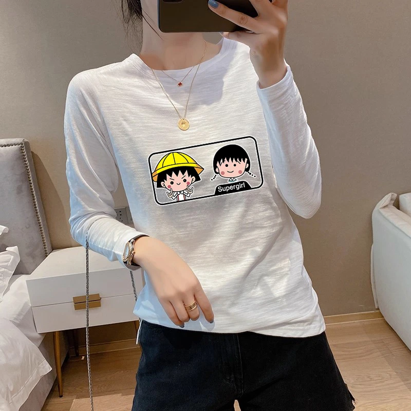 竹节棉长袖t恤打底衫女士装夏季2025年新款薄款防晒罩衫气质上衣