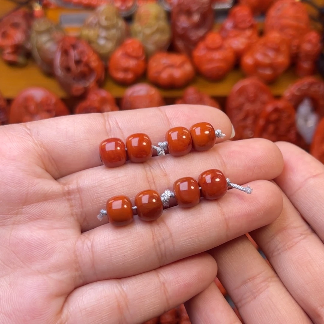 汉***乐南红玛瑙未镶嵌川料瓦西8mm尺寸老型