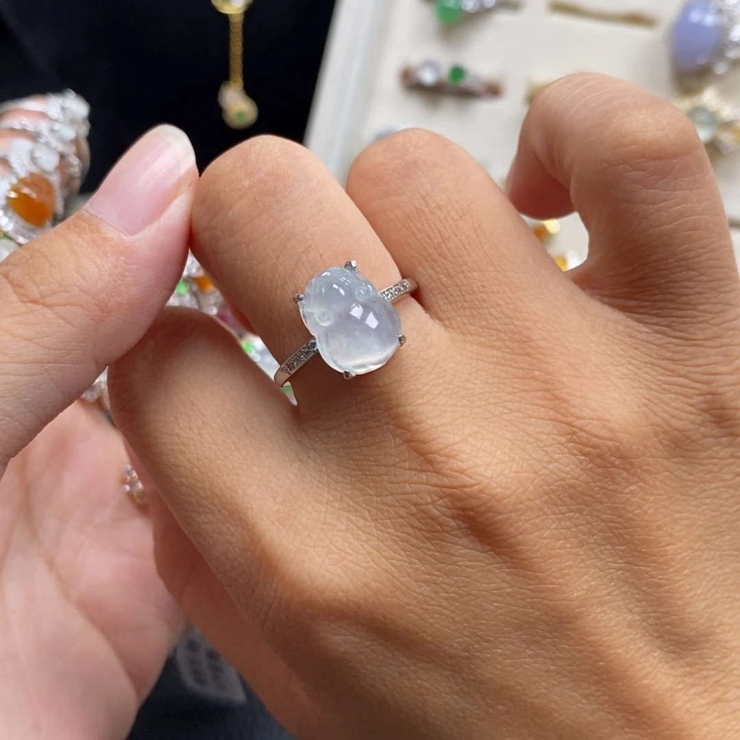 有****翡翠银S925镶嵌戒指