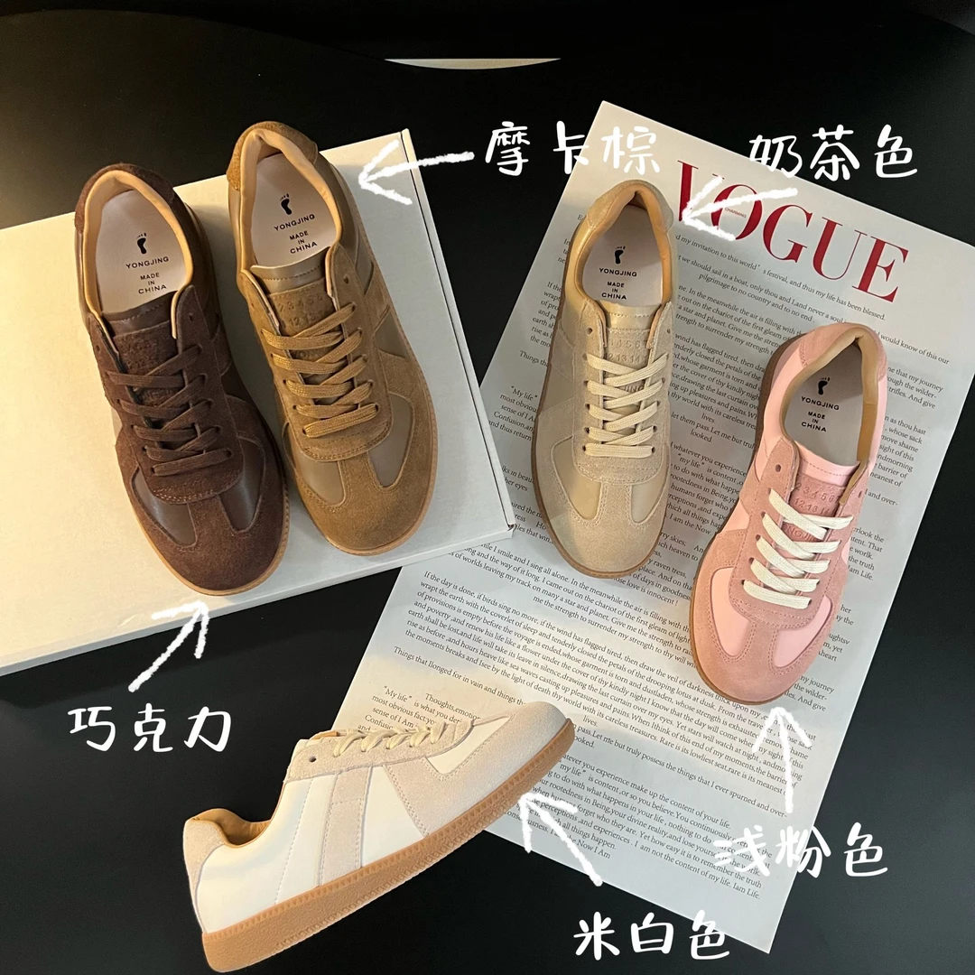 【小小怪在卖鞋】经典复古德训鞋女2025春季真皮休闲运动休闲板鞋潮