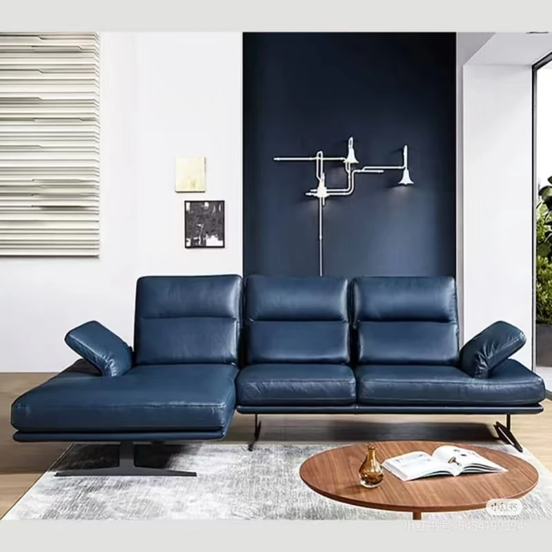 意式极简多功能沙发小户型简约直排全真皮沙发头层牛皮E258沙发