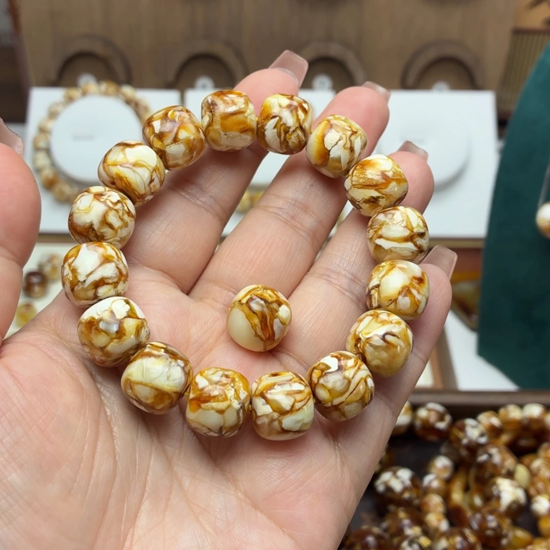 凉***风13mm沁色精工老型手串一条