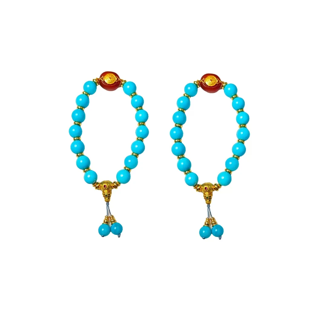 蓝松美人松玛瑙手串A28-335赠礼盒(多样性发其一)