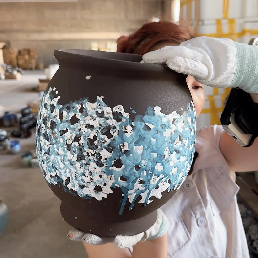 紫砂花盆王嫂花盆直播0804-160高25口19