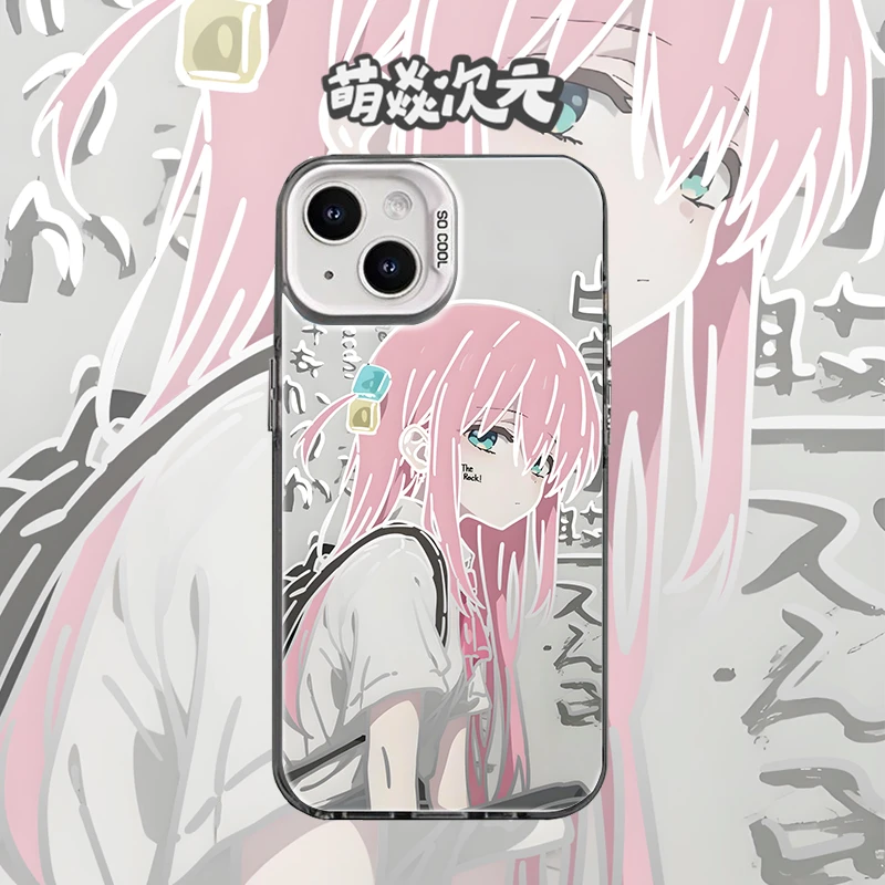 波奇酱防摔线条彩银适用苹果华为VIVO小米OPPO动漫个性彩银手机壳