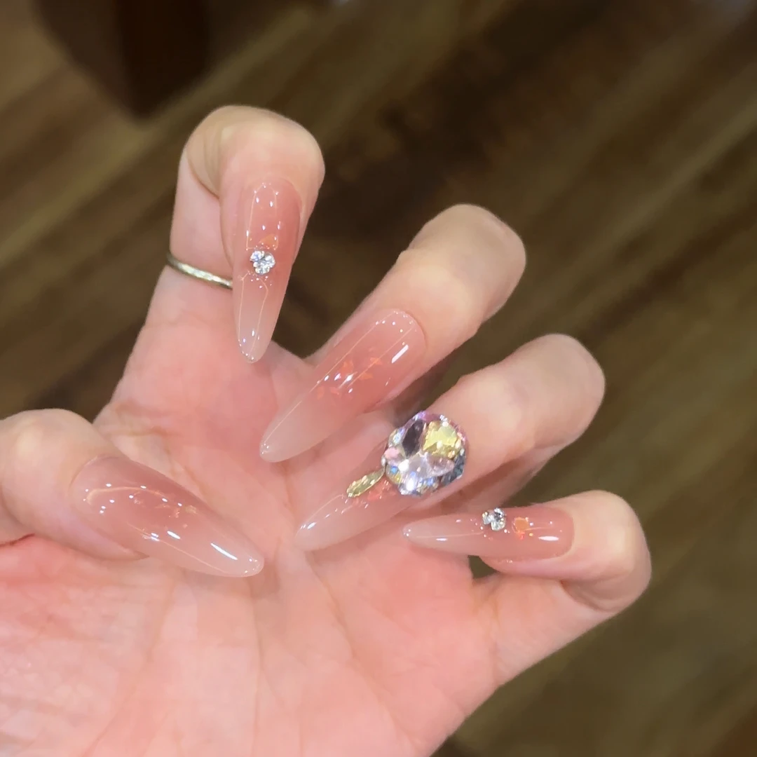 绣球 施家全华 纯手工定制穿戴甲美甲成品美甲贴片10片