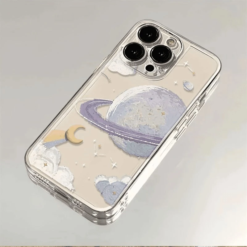 彩色星球适用苹果16PROMAX手机壳iPhone15新款苹果14/13/12透明软