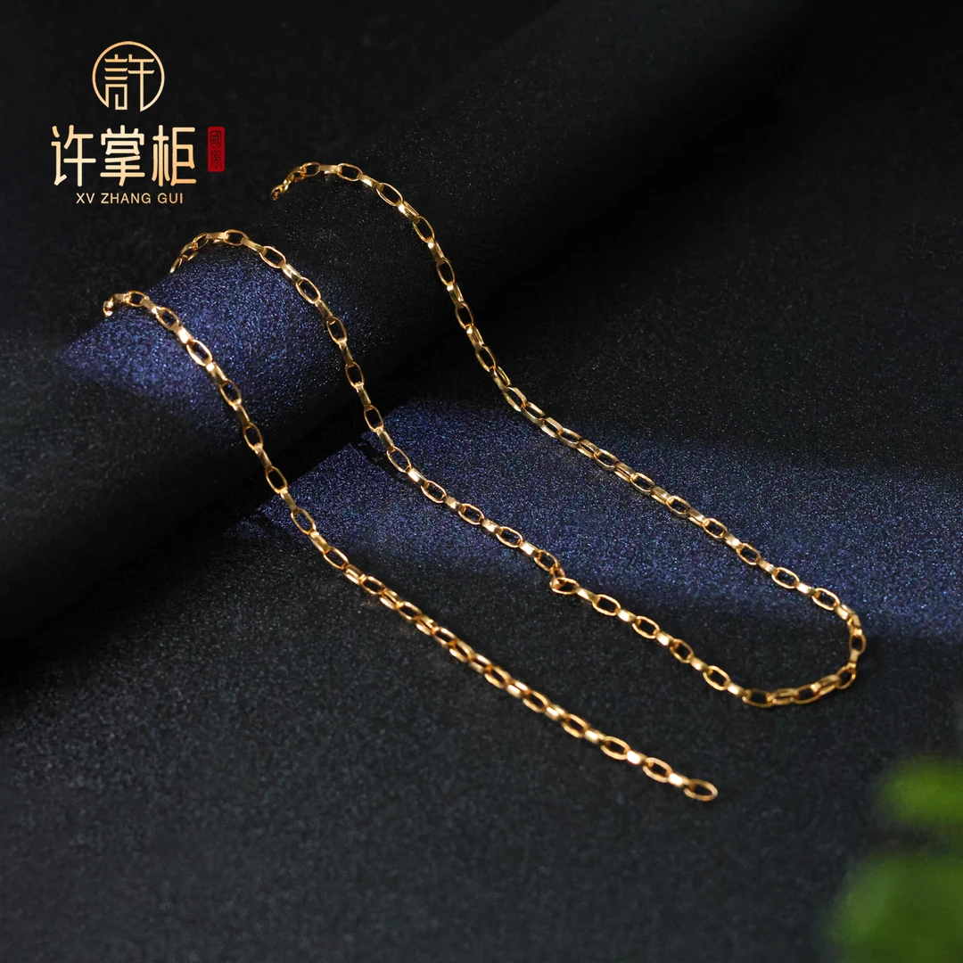 925银银制品 YGY｜S925银方格项链颈饰DIY链复古气质长度约48CM