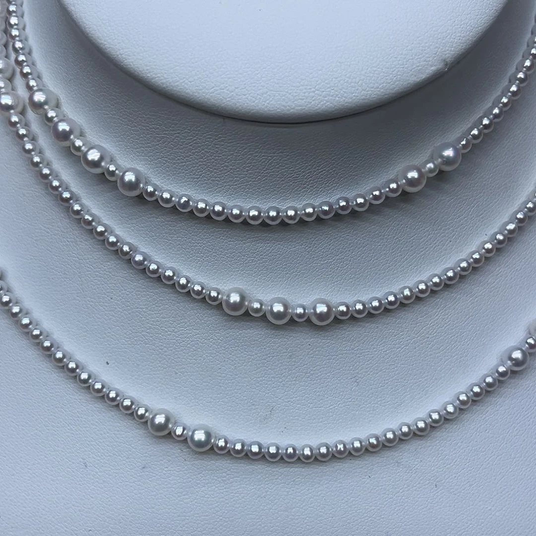 小***桃淡水珍珠颈饰银S925镶嵌