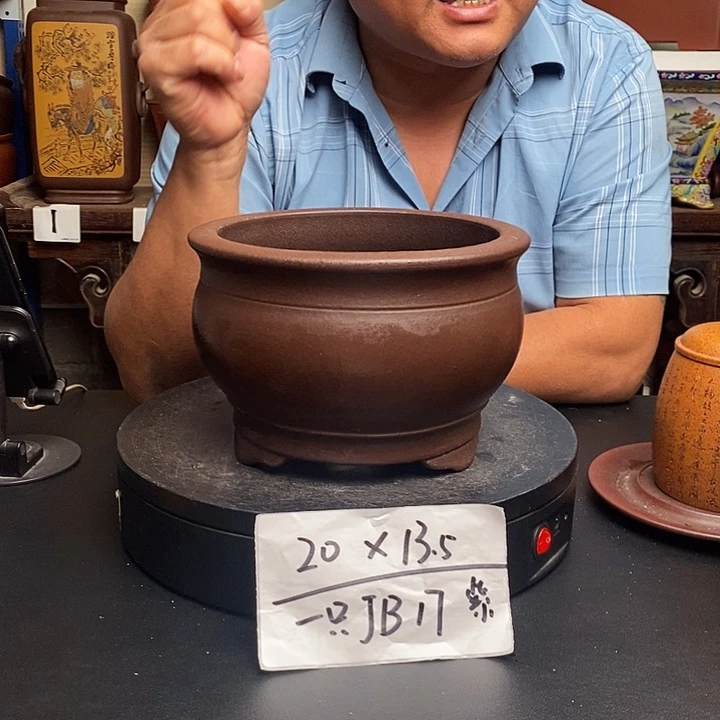 紫砂花盆货号一只JB17