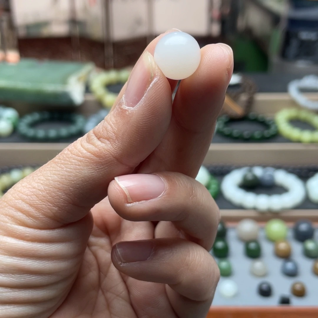 和田玉单珠12未镶嵌