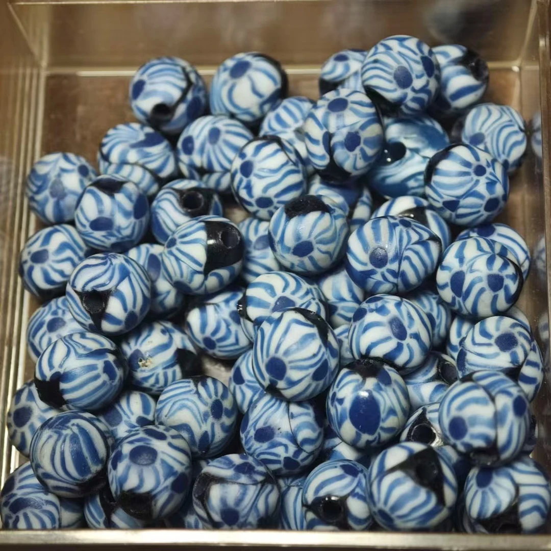 西亚古法琉璃圆珠