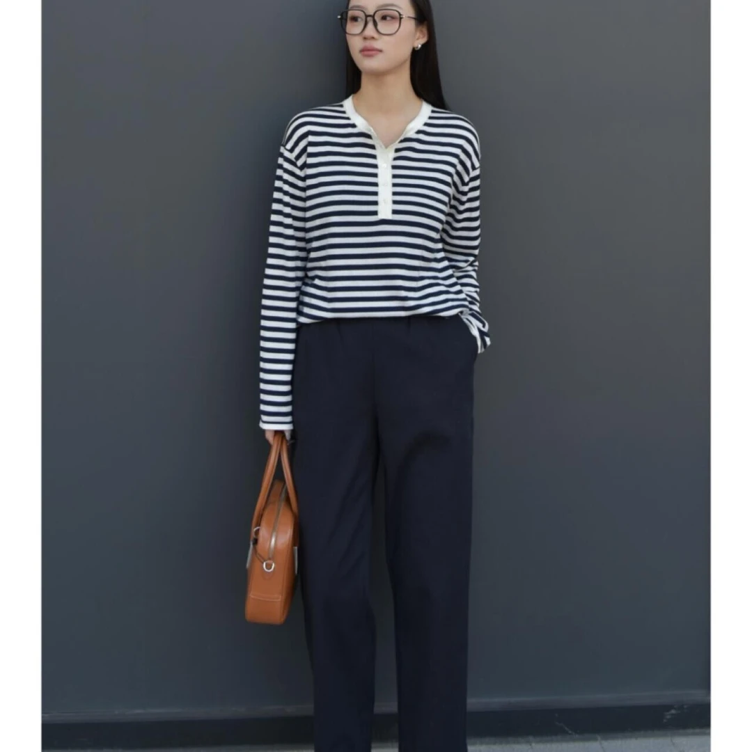 针织条纹长袖250026