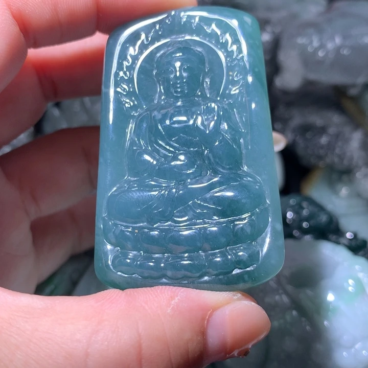 翡翠未镶嵌颈饰保真天然A货翡翠