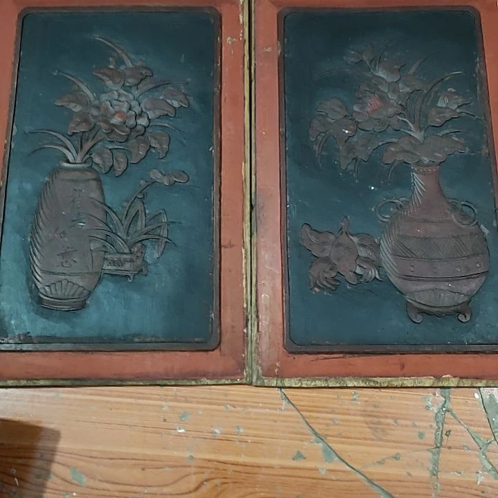 香樟木聚*堂木雕花板，一物一拍。