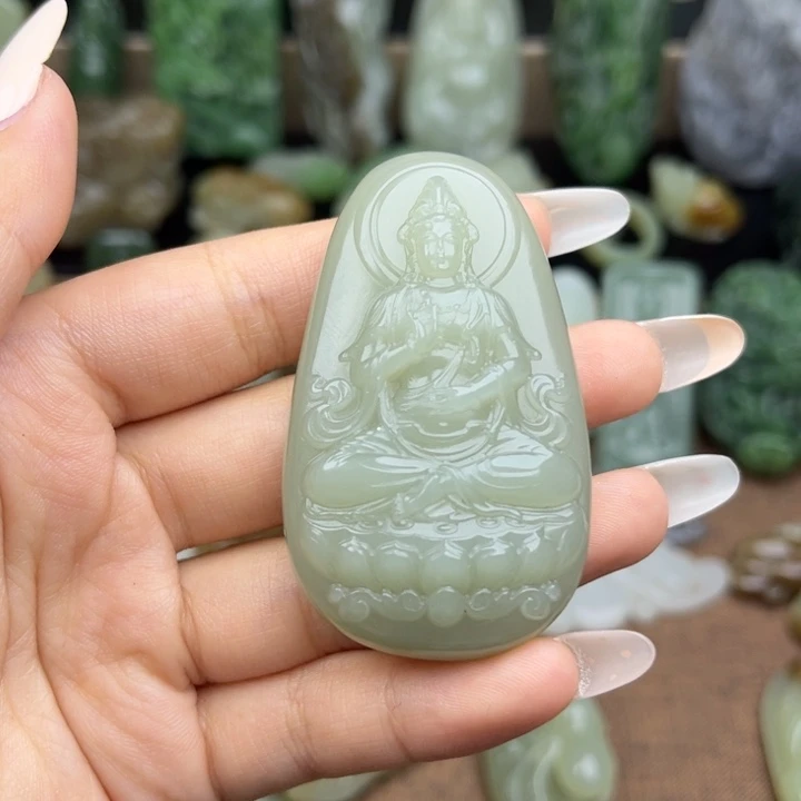 和田玉未镶嵌挂件