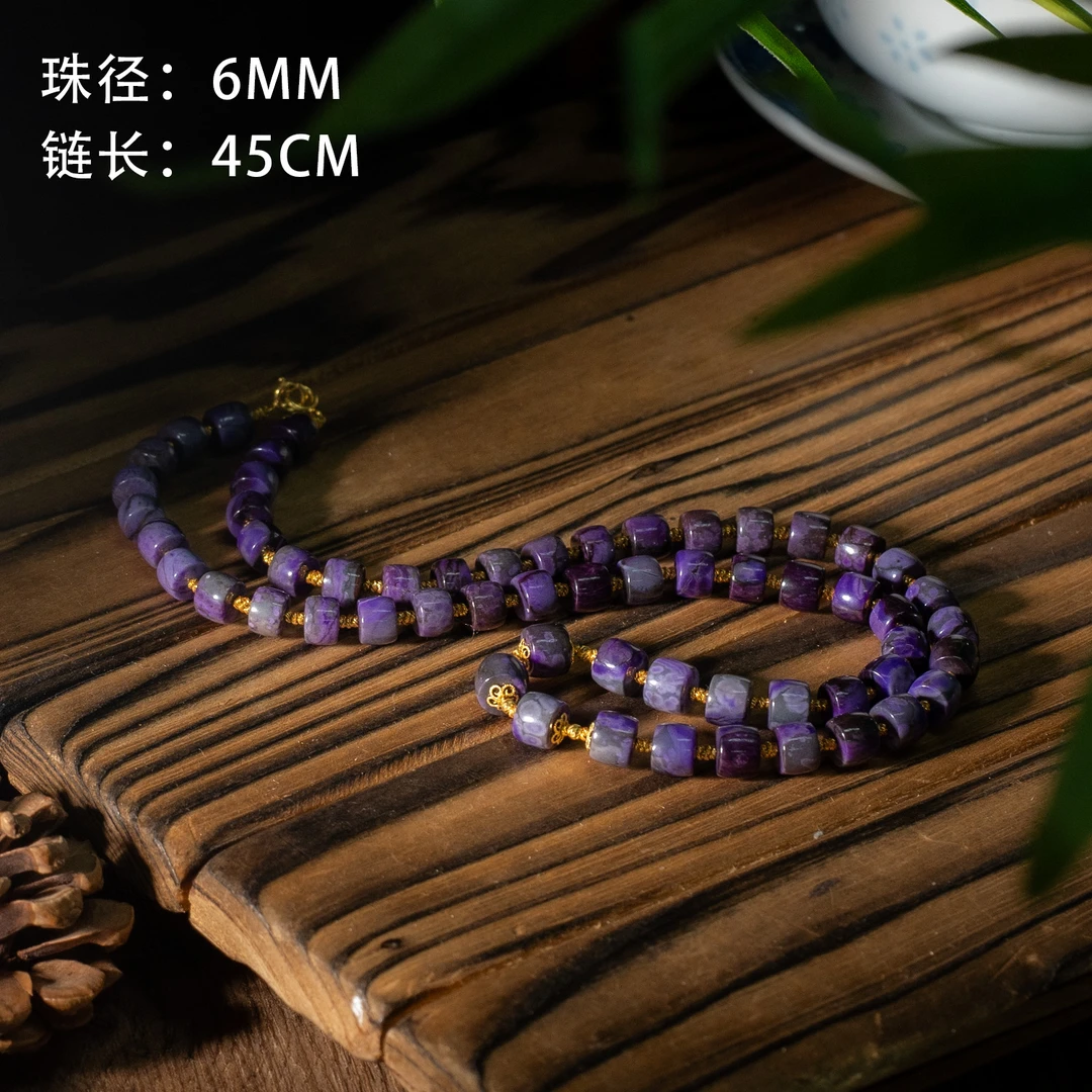 世间臻宝-18K金泥地舒俱来直切项链/45cm/多样性发/P6582/2/