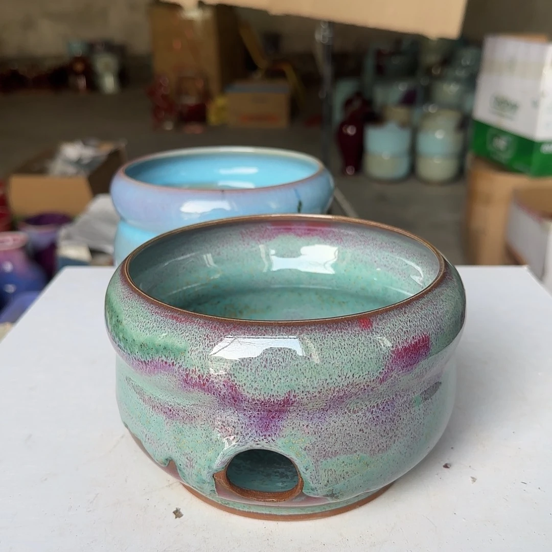 摆件陶郑家钧窑摆件微