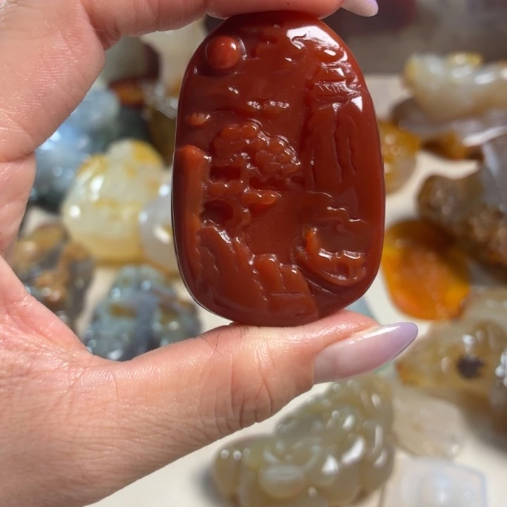 玛瑙/玉髓未镶嵌吊坠(不含链)