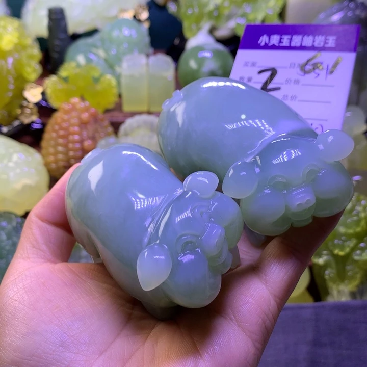 岫玉未镶嵌手把件（****）