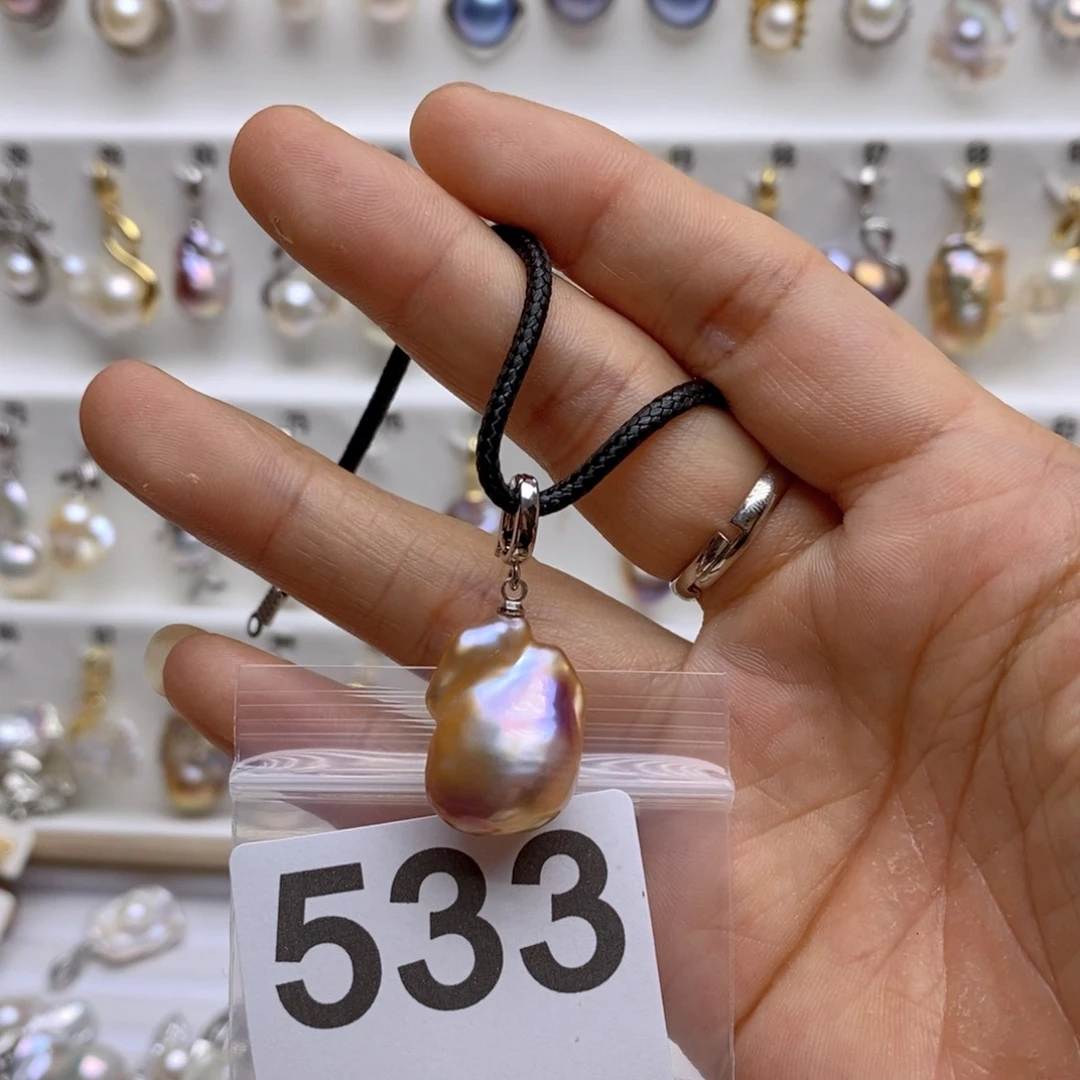 淡水珍珠颈饰银S925镶嵌533