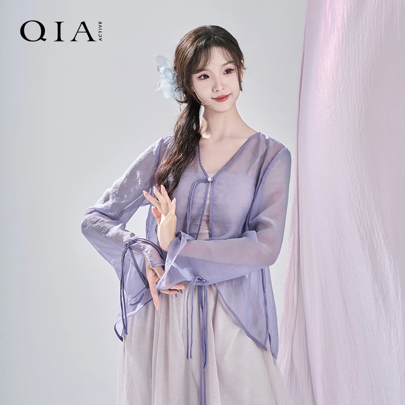 琪亚古典舞身韵服外披纱衣古中国舞练功服舞蹈服舞台演出服剧目服