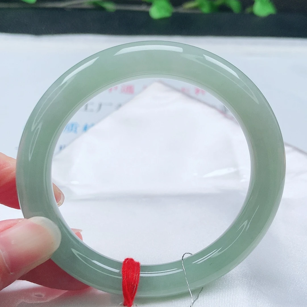 翡翠未镶嵌手镯55圆条