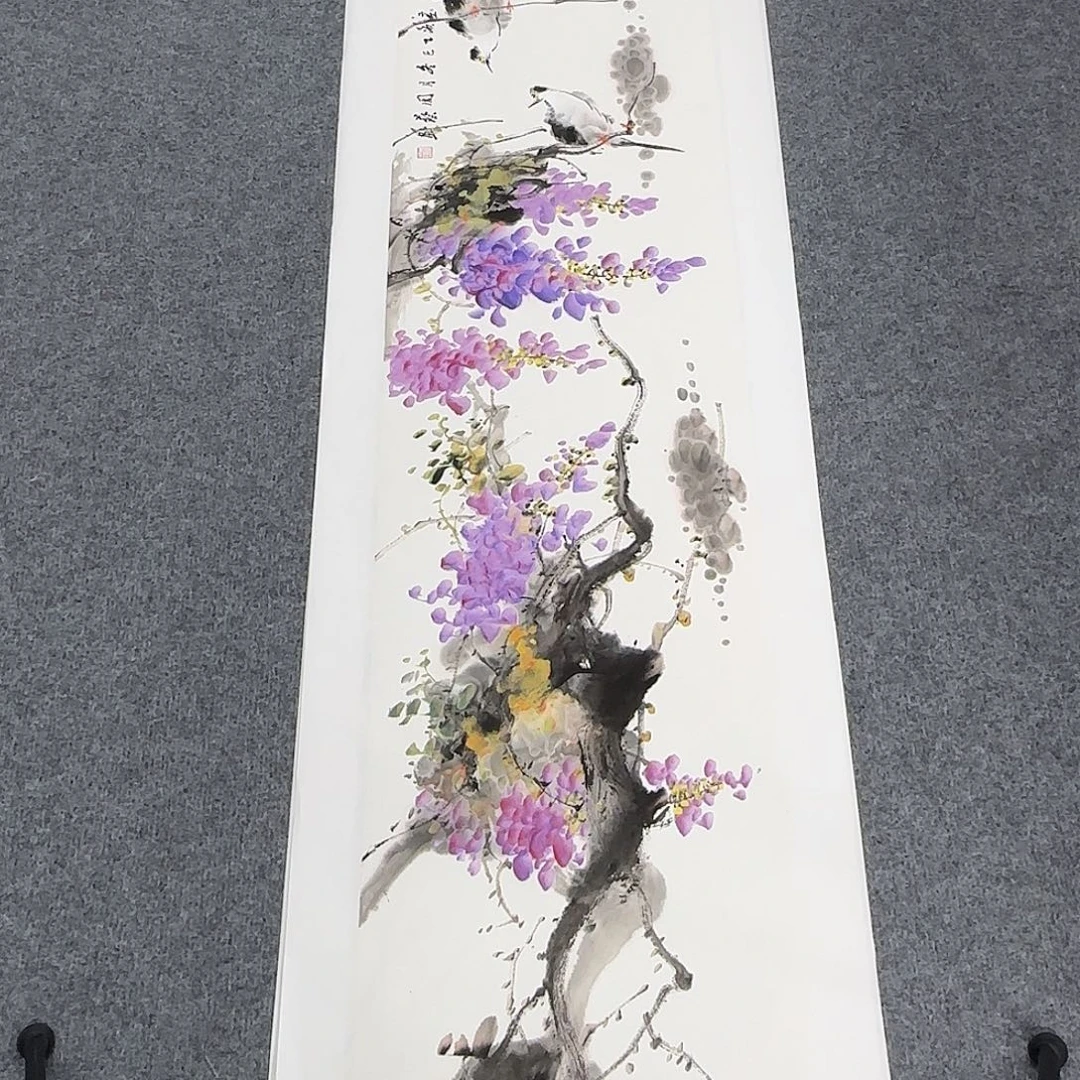 国画138*35纯手绘刘亦凌